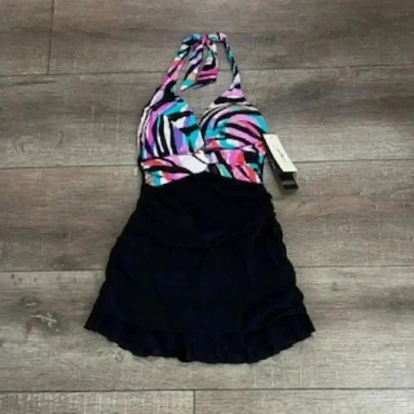 NEW Profile By Gottex‎ Wild Parade Halter One Piece Swimsuit Women’s Sz 10 NWT - Picture 5 of 12